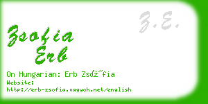 zsofia erb business card